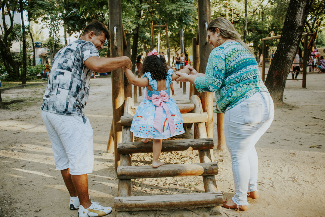 Família com menina