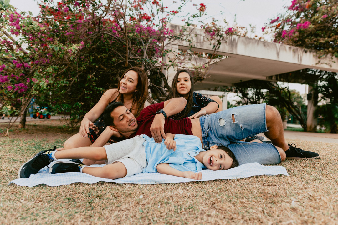 família no parque
