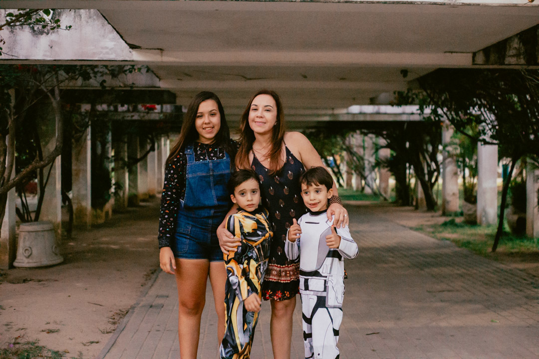 família no parque