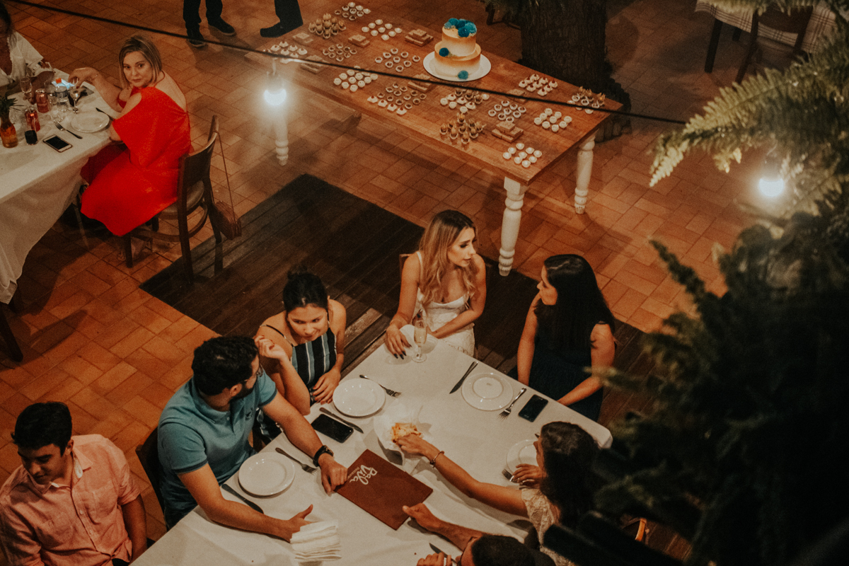 festa de noivado em restaurante
