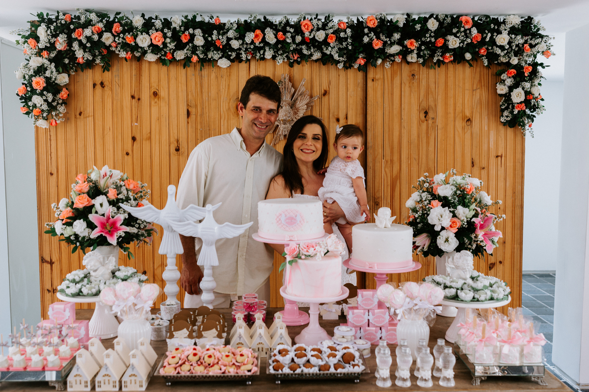 família no batizado