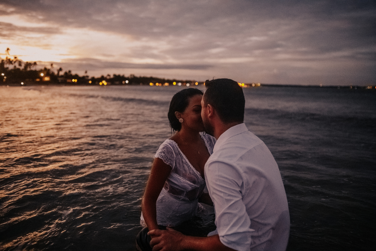 fotografia casal no mar