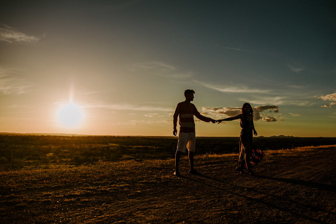 Por do sol no sertão ensaio pré casamento salgueiro terra nova