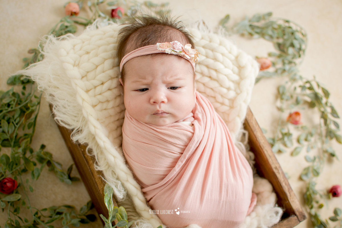 maitê em seu ensaio newborn em são jose dos campos SP no estudio de fotografia nailie lucchesi