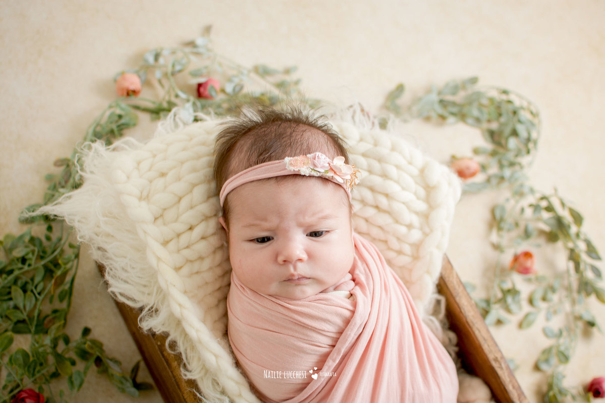maitê em seu ensaio newborn em são jose dos campos SP no estudio de fotografia nailie lucchesi