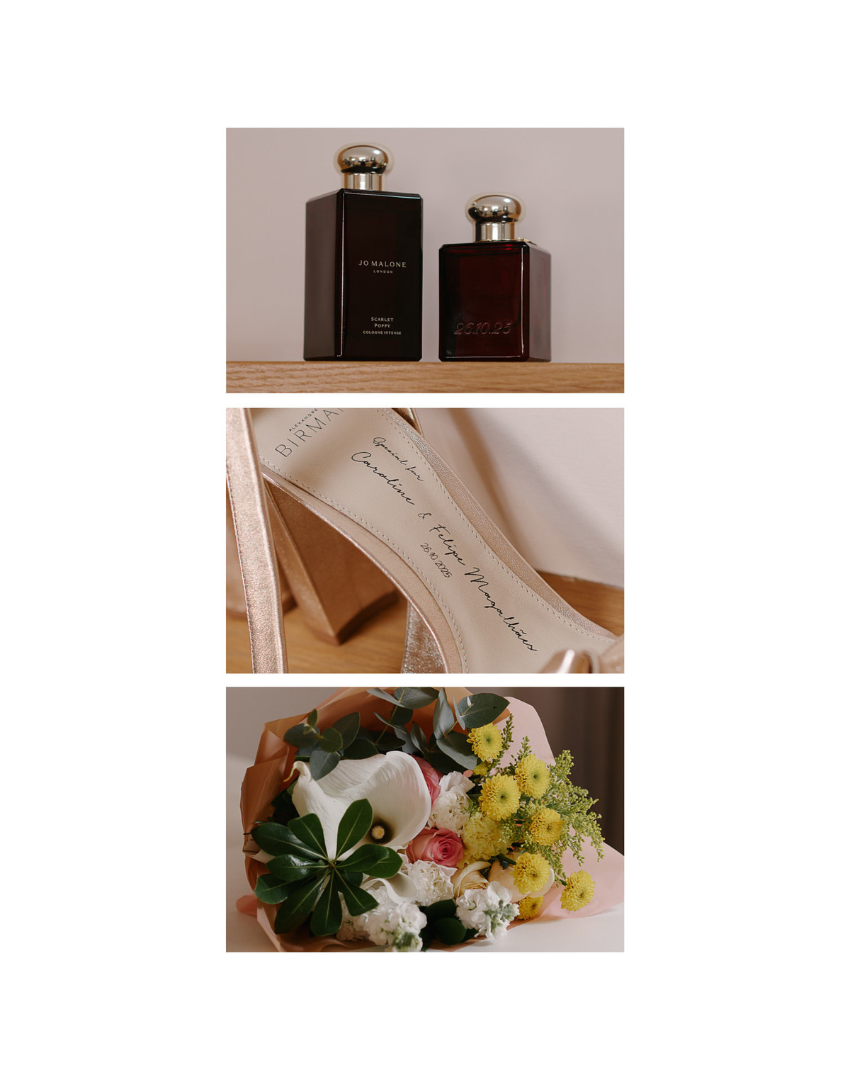 Detalhes do Making of em São José dos Campos. Os sapatos, joias e véu que compõem a noiva. Fotografia de casamento em SJC com foco na delicadeza e elegância. Cada detalhe conta a história.