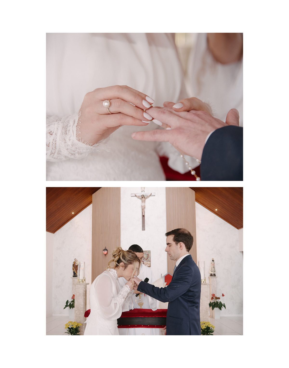 Alianças no Altar: O Símbolo da União em SJC. Detalhe das mãos e do compromisso. Fotografia de casamento em São José dos Campos: registrando os pequenos grandes detalhes.