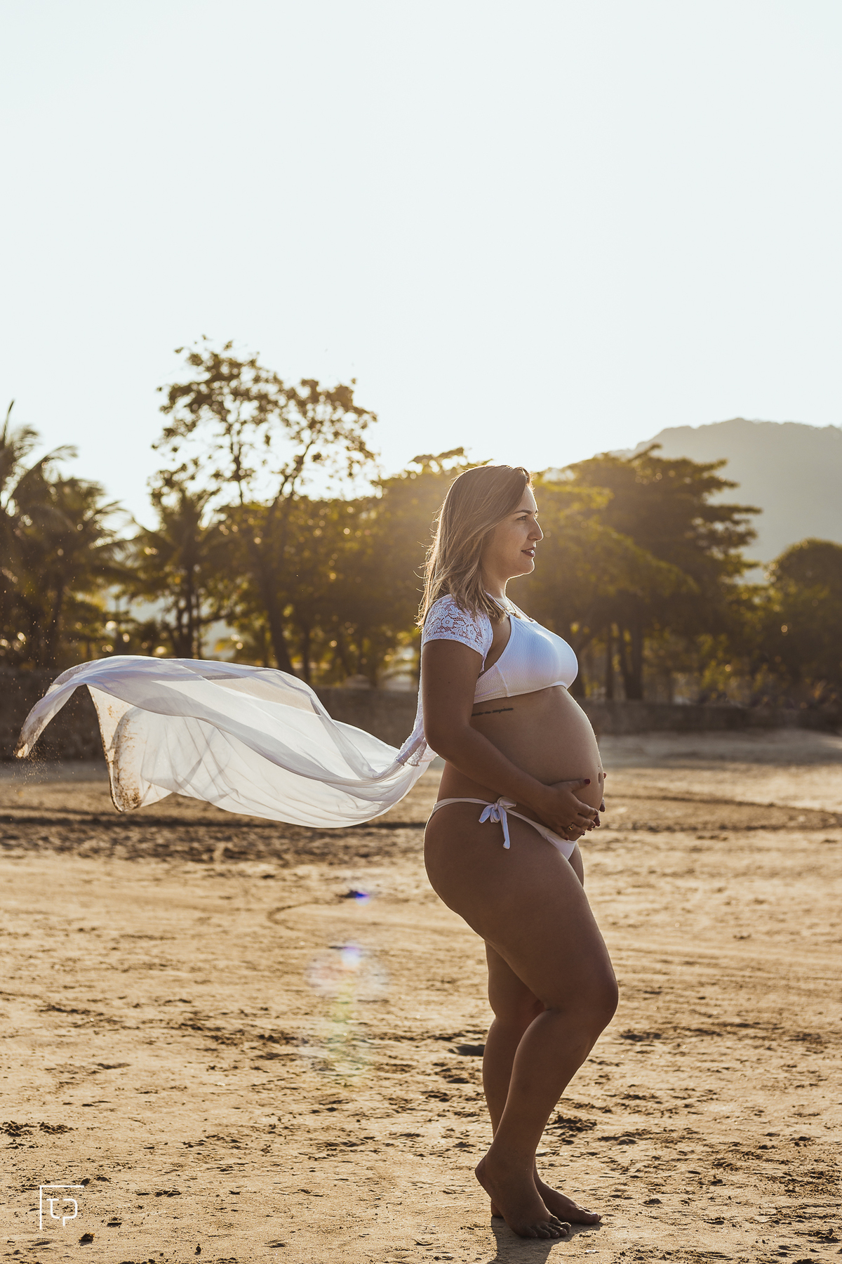 ensaio gestante gestante da fernanda na praia do guaiuba gravida gravidinha bebe newborn nascimento barriga barrigão fotografo em Guaruja Ton Prans Fotografia
