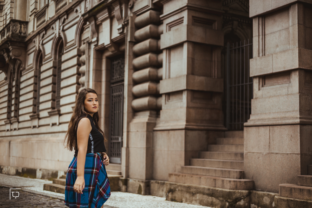 ensaio fotografico book debutante 15 anos jardim botanico e centro historico de santos | inspiracao ideias criatividade poses modelo | fotografo em Guaruja Ton Prans Fotografia