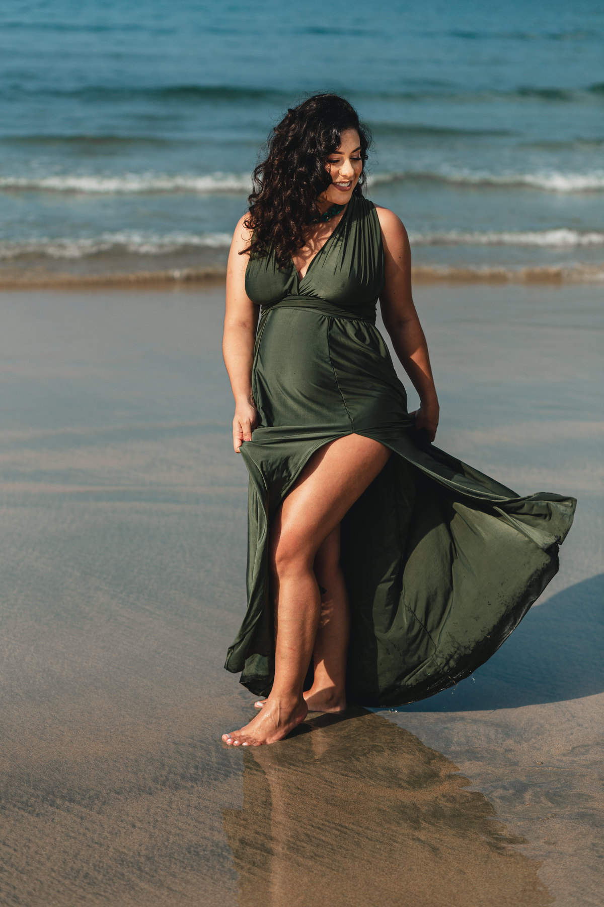 ensaio gestante da Amanda na Praia do Guaiúba gestante gravida gravidinha bebe newborn nascimento barriga barrigão fotografo em Guaruja Ton Prans Fotografia