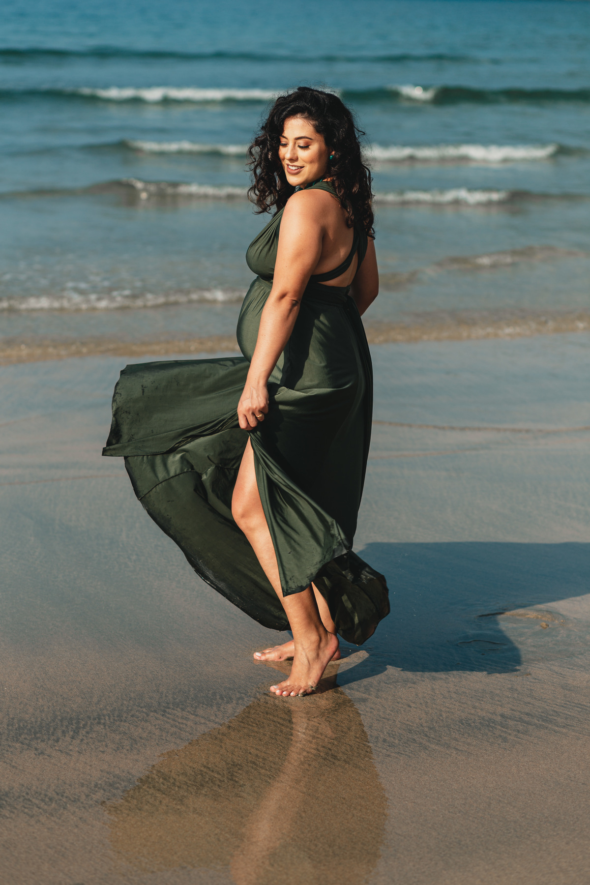 ensaio gestante da Amanda na Praia do Guaiúba gestante gravida gravidinha bebe newborn nascimento barriga barrigão fotografo em Guaruja Ton Prans Fotografia