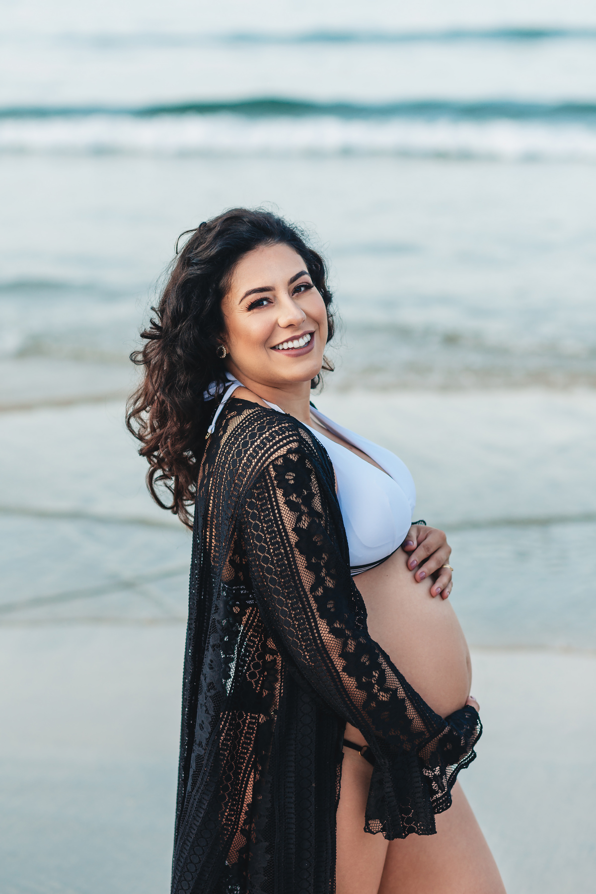 ensaio gestante da Amanda na Praia do Guaiúba gestante gravida gravidinha bebe newborn nascimento barriga barrigão fotografo em Guaruja Ton Prans Fotografia