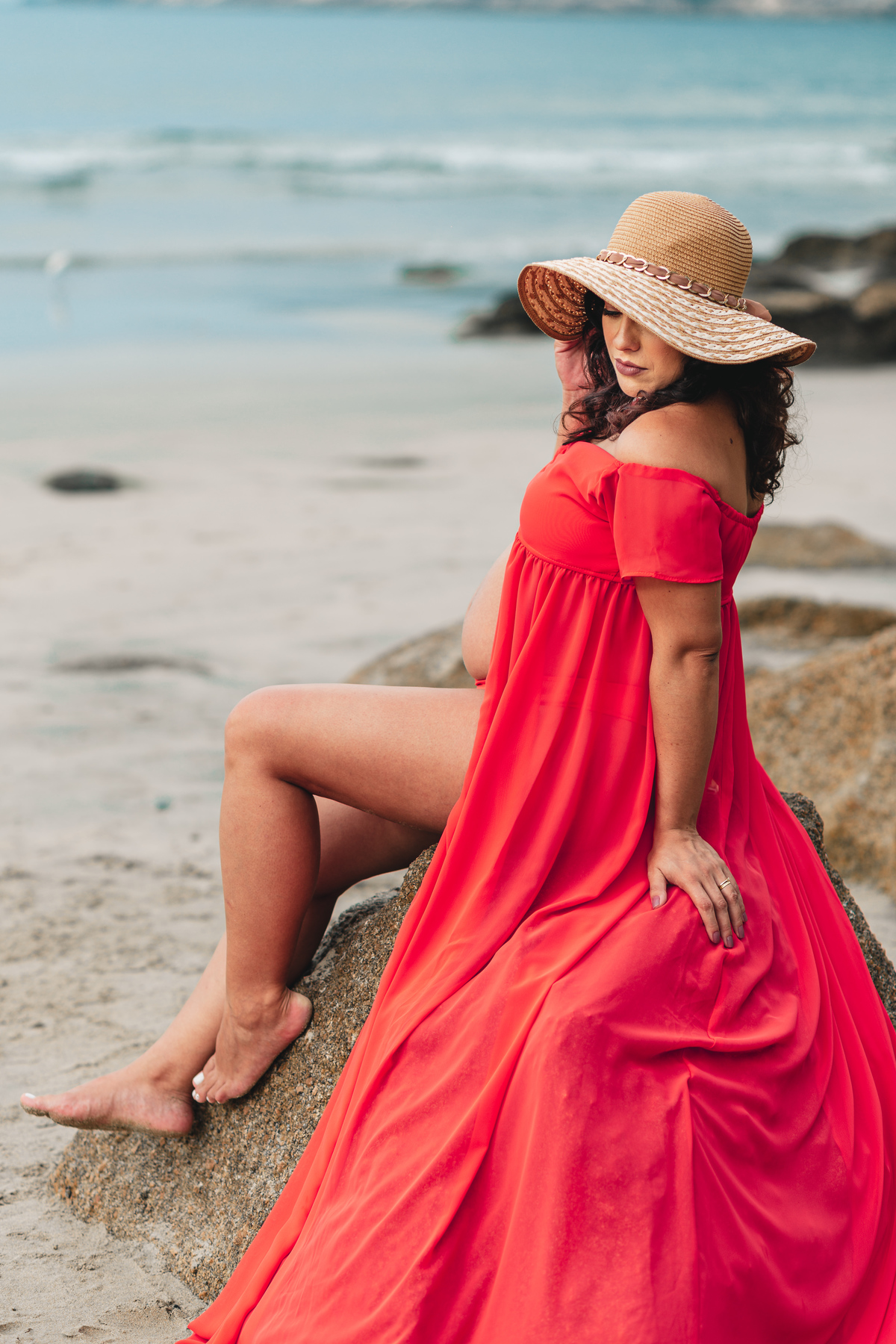 ensaio gestante da Amanda na Praia do Guaiúba gestante gravida gravidinha bebe newborn nascimento barriga barrigão fotografo em Guaruja Ton Prans Fotografia