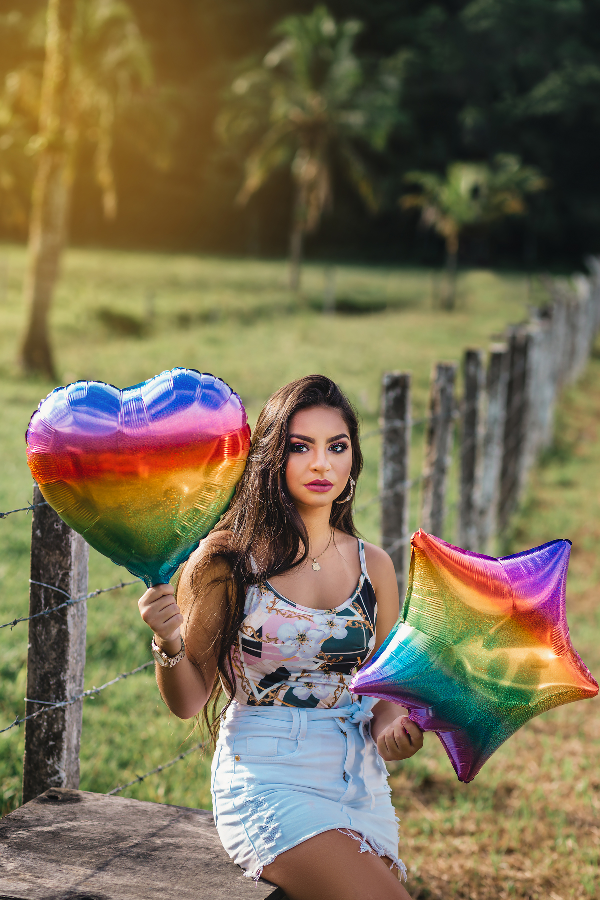 ensaio fotografico book debutante 15 anos na fortaleza barra e estrada | inspiracao ideias criatividade poses modelo baloes balao | fotografo em Guaruja Ton Prans Fotografia