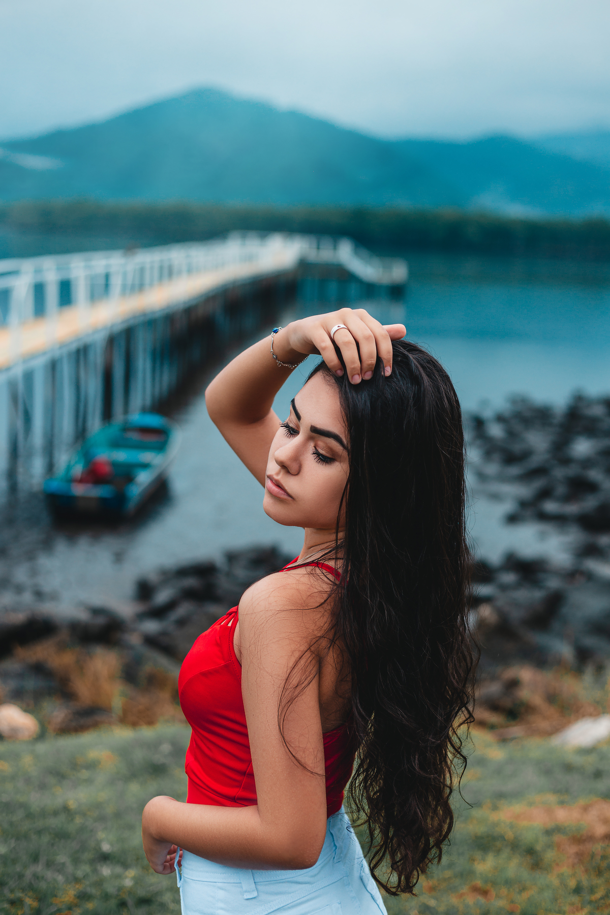 ensaio fotografico book debutante 15 anos na praia do Iporanga, Estrada e Pier do Joca | inspiracao ideias criatividade poses modelo | fotografo em Guaruja Ton Prans Fotografia