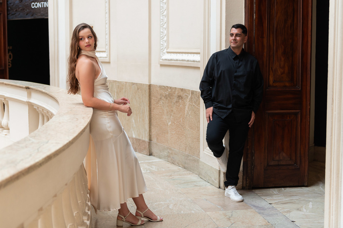 Ensaio Pré Wedding Letícia e Gabriel CCBB - Rio de Janeiro-RJ