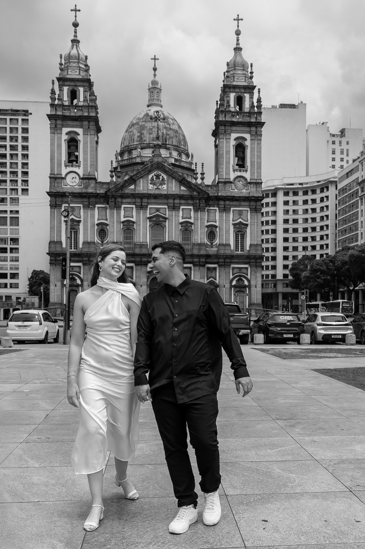 Ensaio Pré Wedding Letícia e Gabriel Igreja da Candelária - Rio de Janeiro-RJ