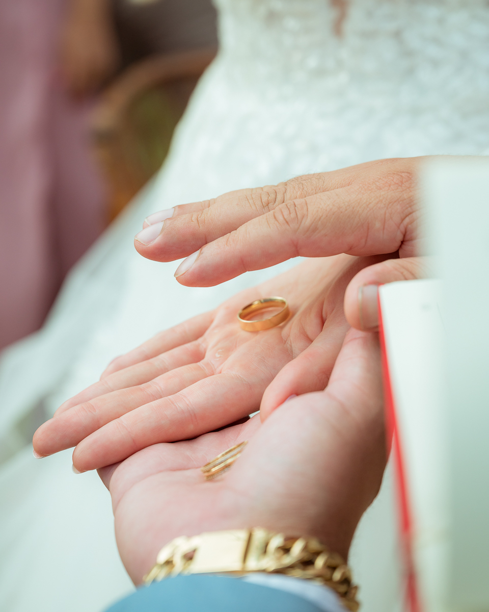 aliaças de casamento isa e leandro