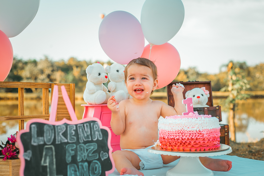 Ensaio Smash the cake Suellen Oliveira Maringá Paraná
