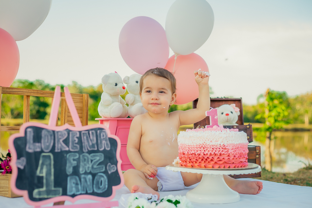 Ensaio Smash the cake Suellen Oliveira Maringá Paraná