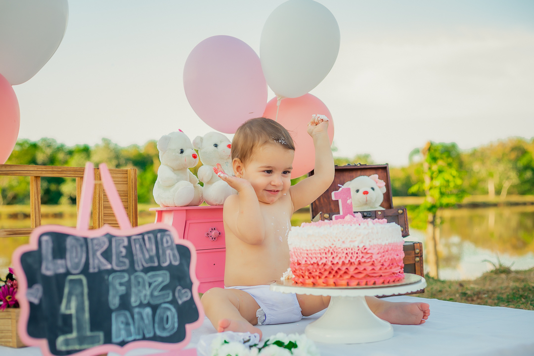 Ensaio Smash the cake Suellen Oliveira Maringá Paraná