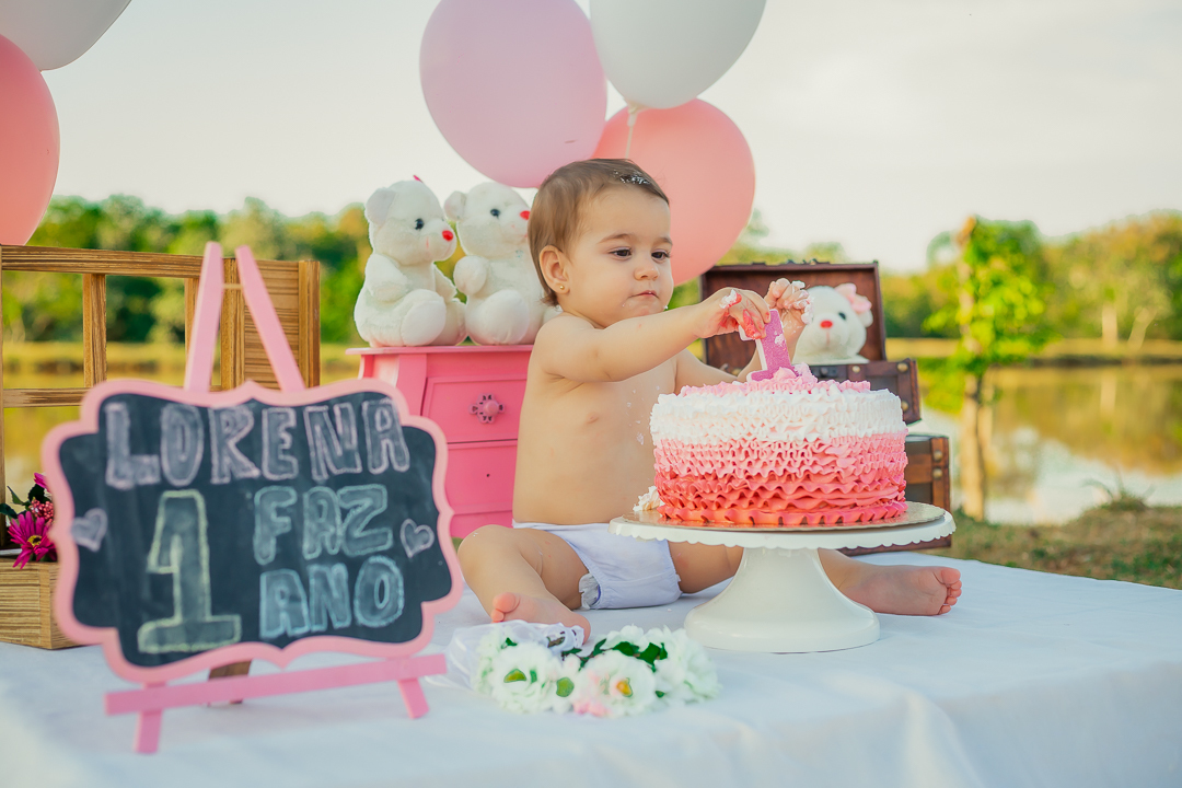 Ensaio Smash the cake Suellen Oliveira Maringá Paraná