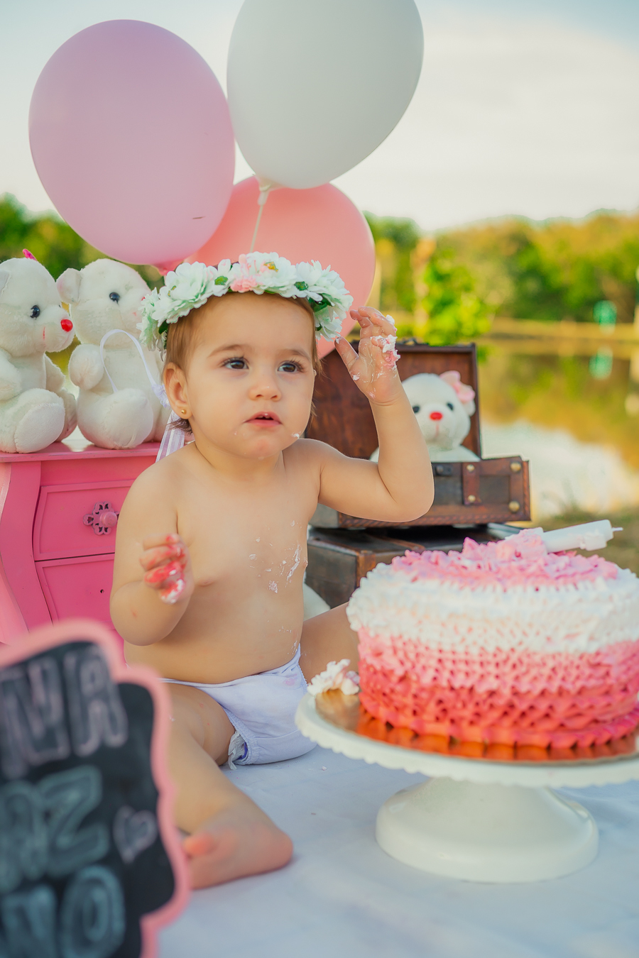 Ensaio Smash the cake Suellen Oliveira Maringá Paraná