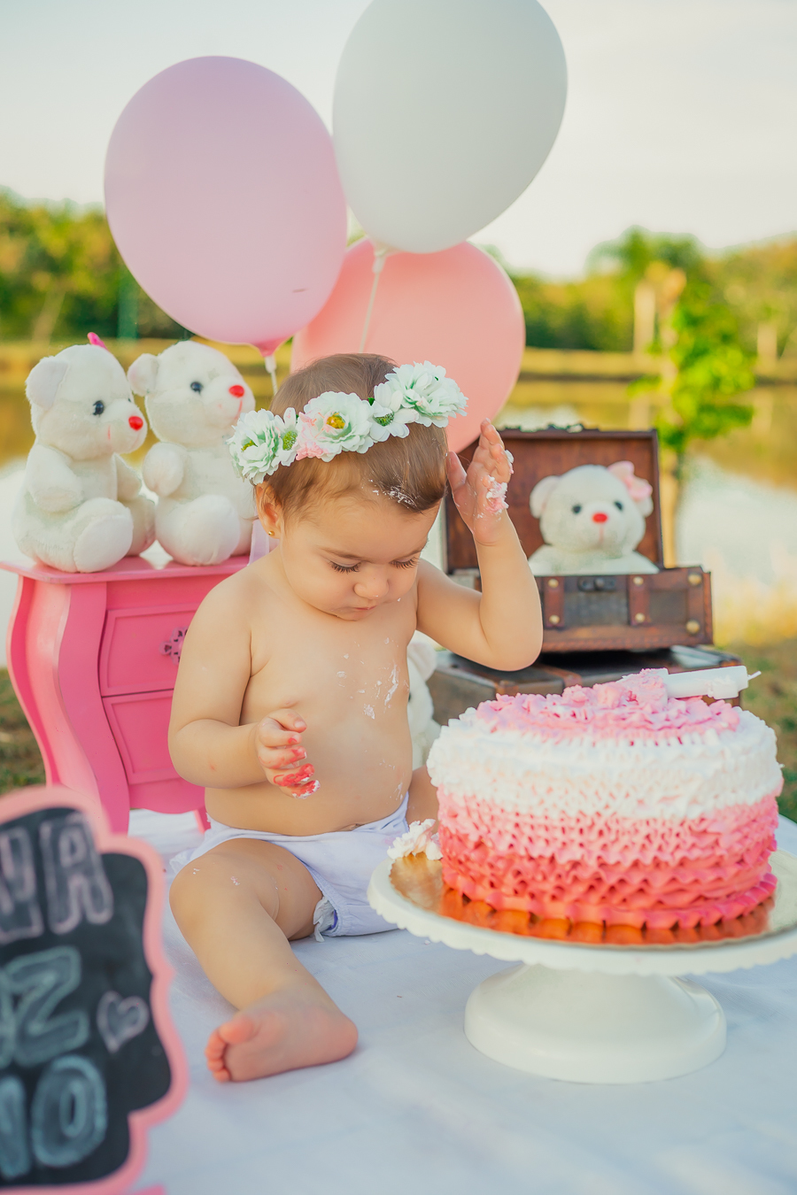 Ensaio Smash the cake Suellen Oliveira Maringá Paraná