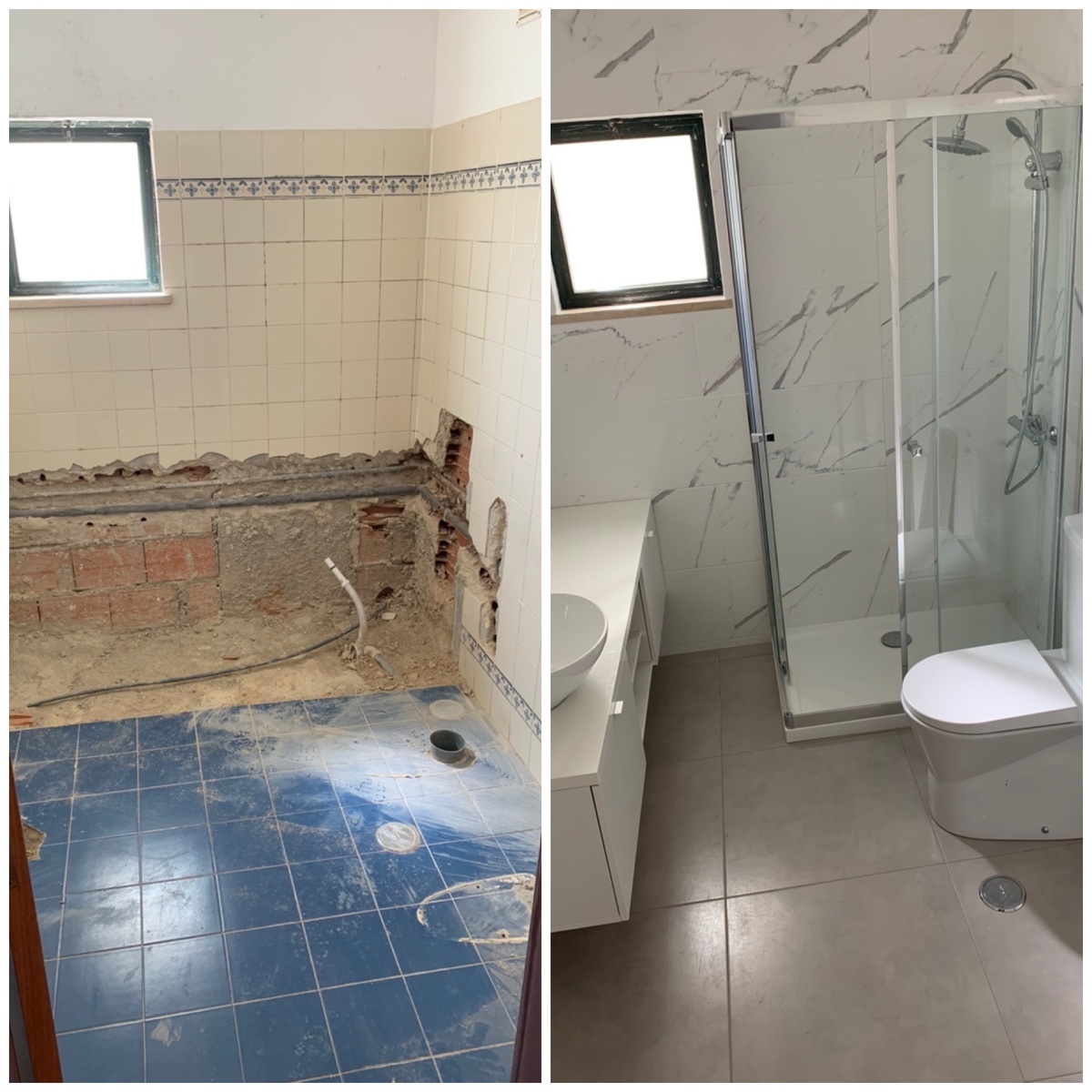 Casa de Banho: Antes & Depois