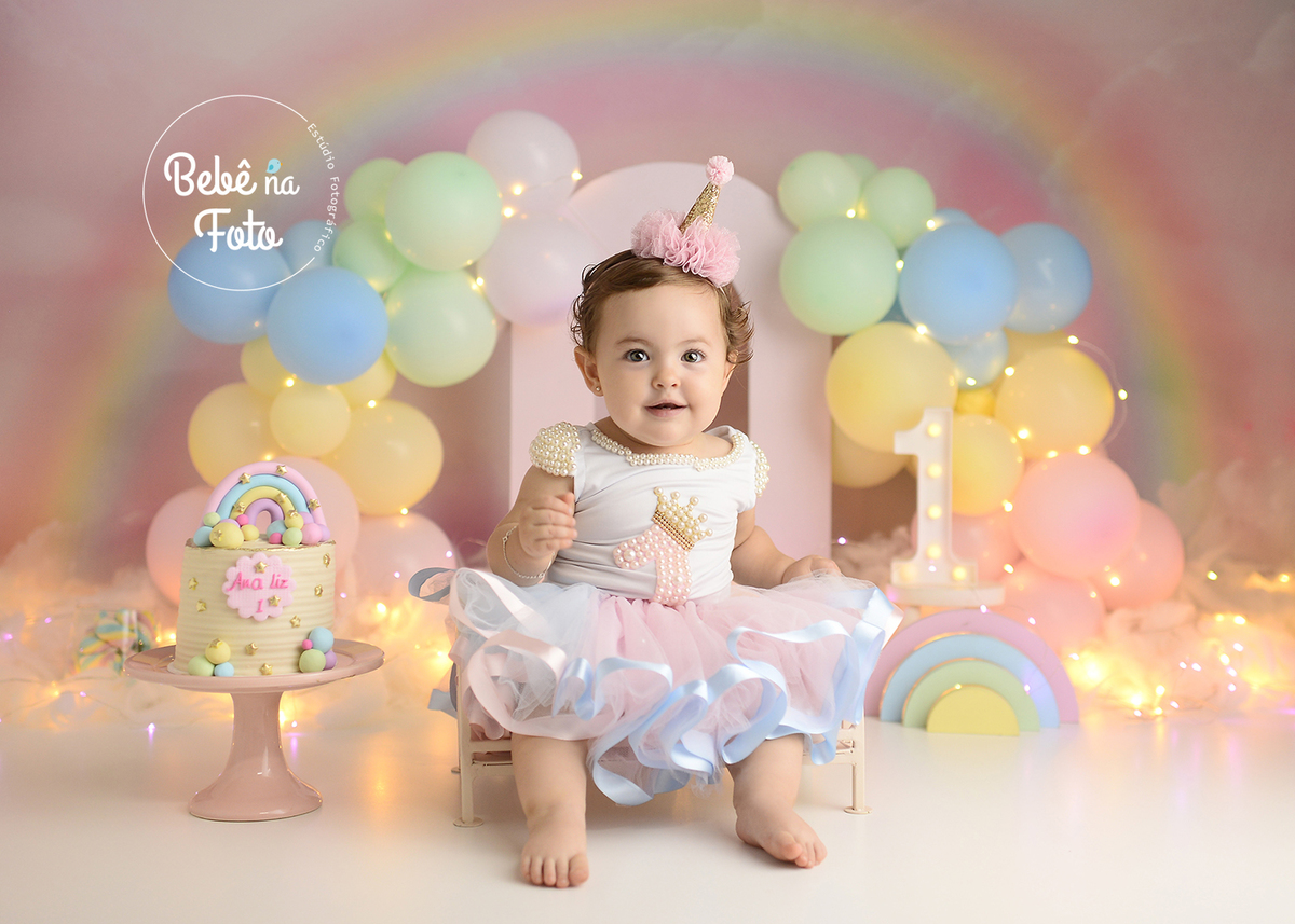 smash the cake arco íris