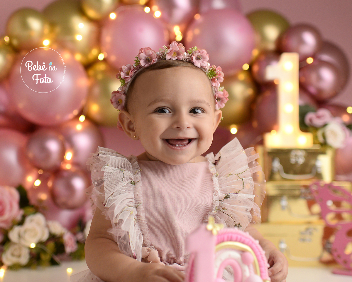 ensaio rosa e dourado