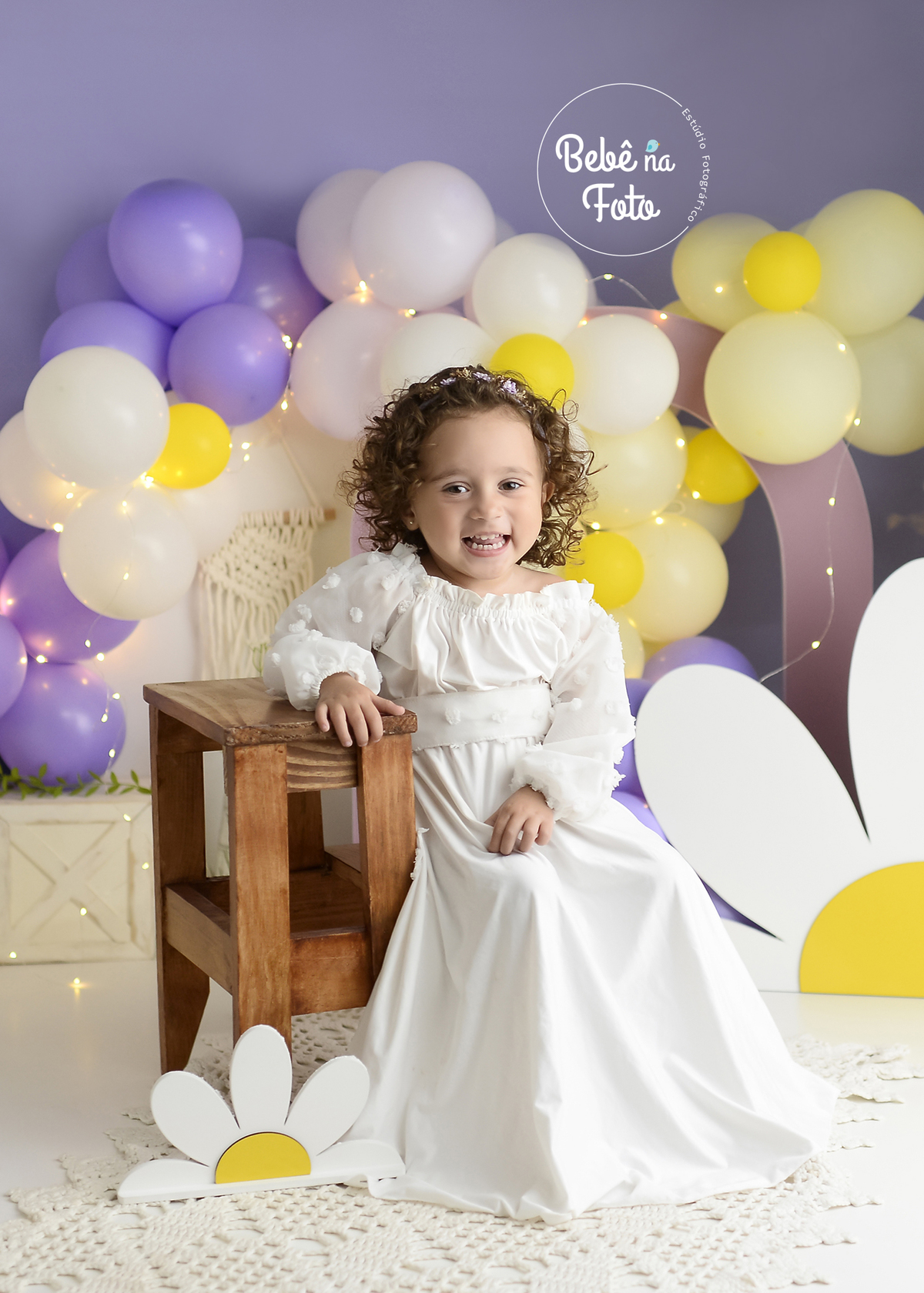 ensaio infantil tema margaridas