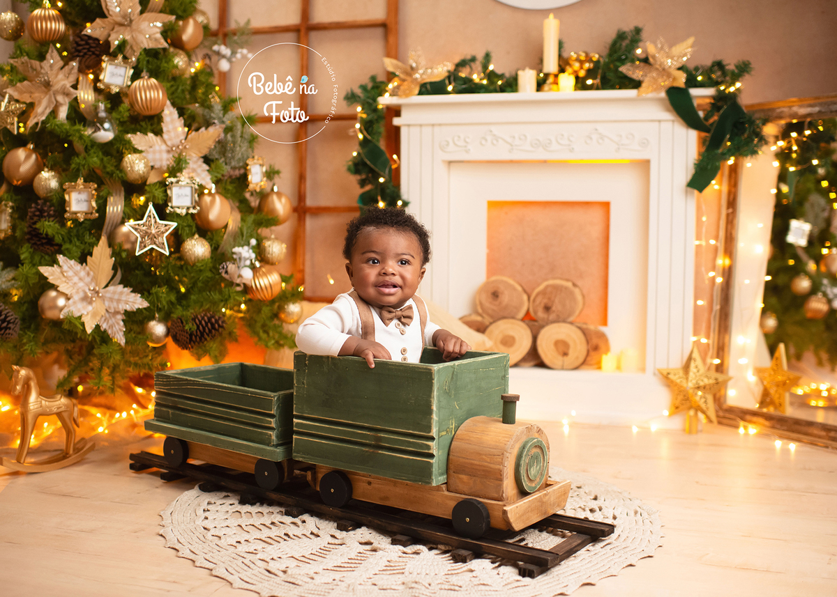 ensaio de natal na lareira