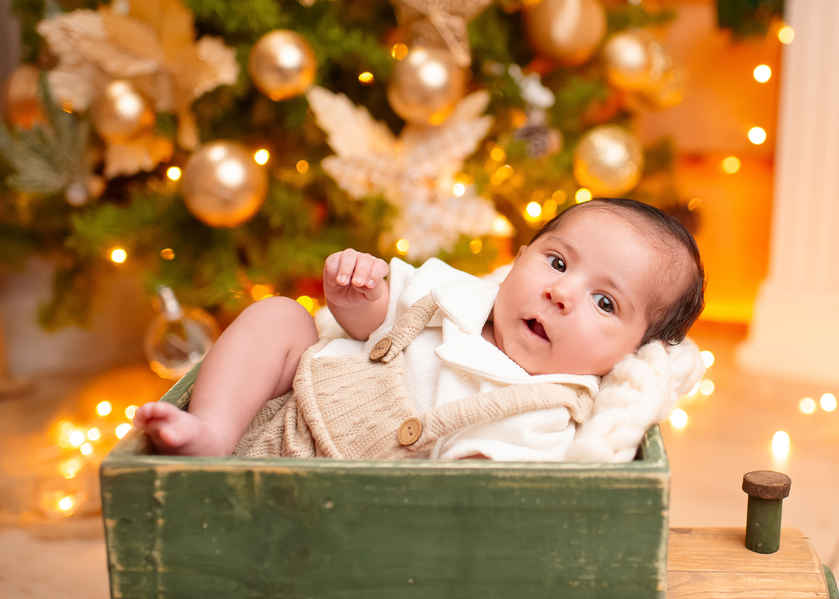 ensaio de natal de bebê