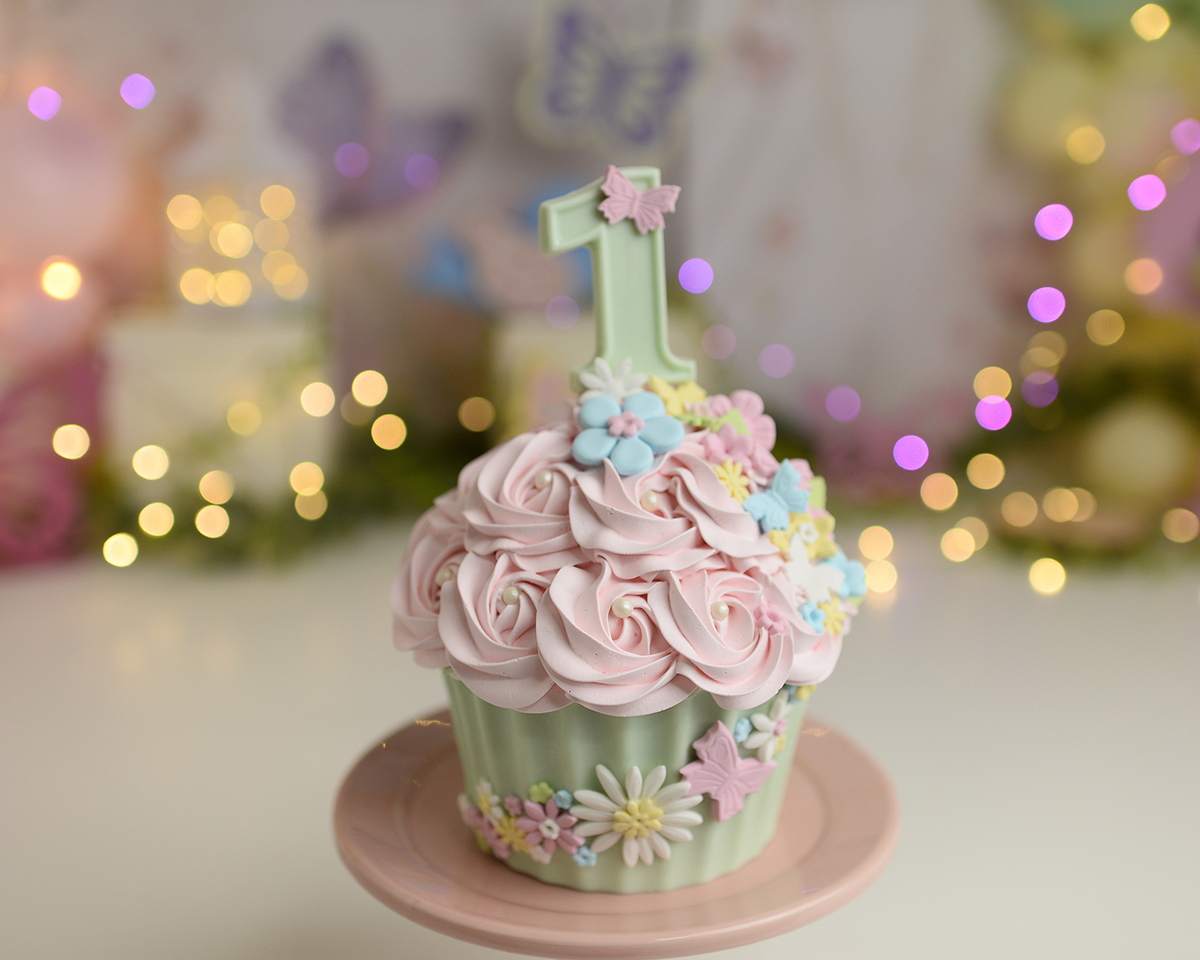 bolo decorado jardim