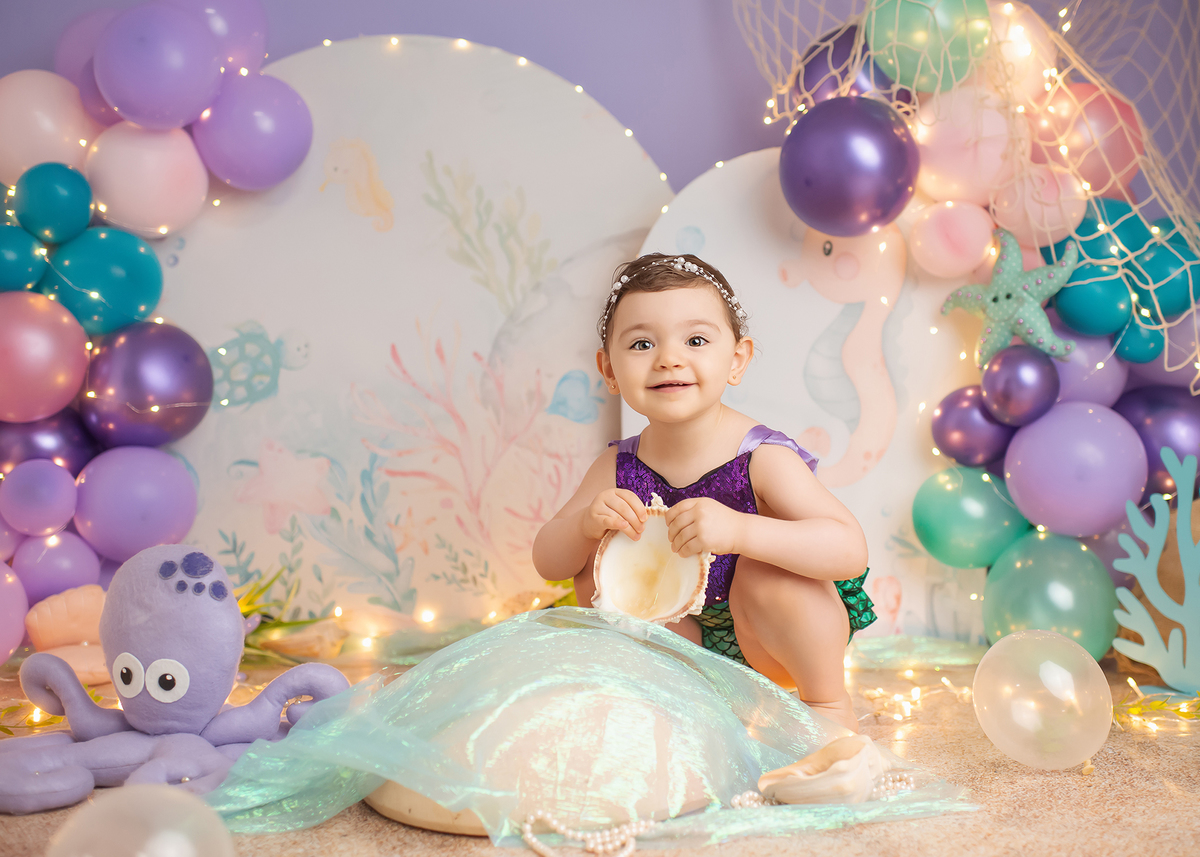 book sereia com balões