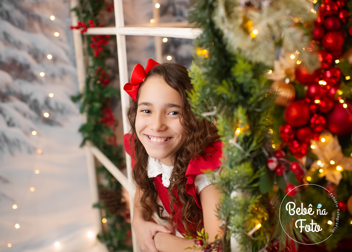 ensaio de natal na neve