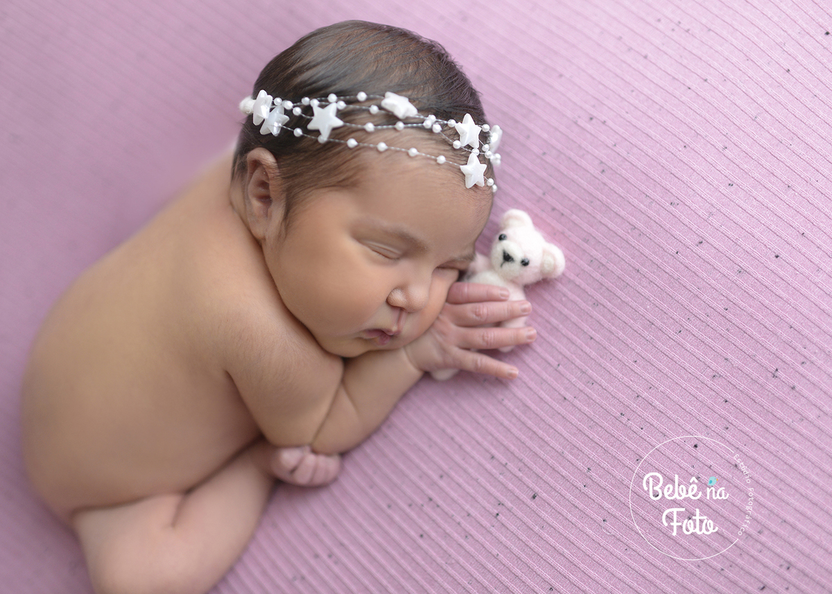 newborn com ursinho