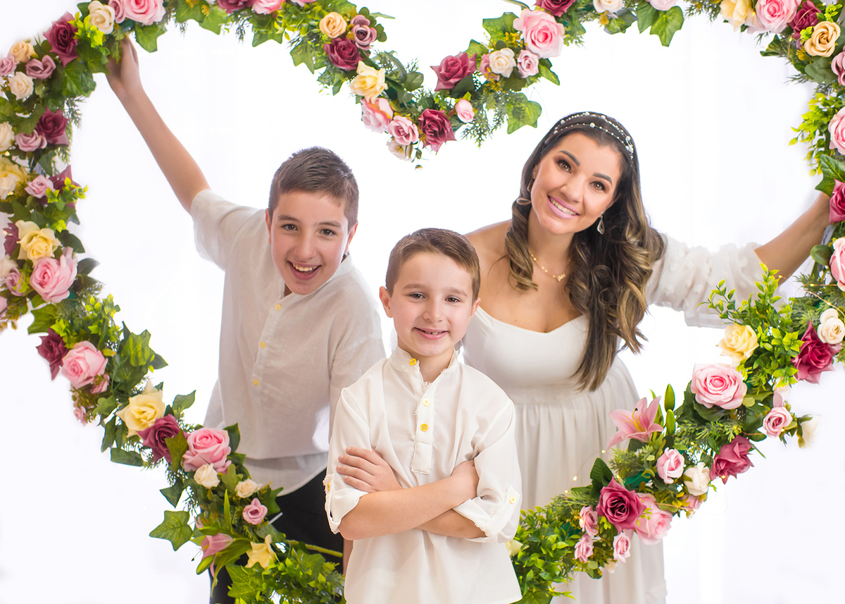 ensaio dia das mães em estúdio