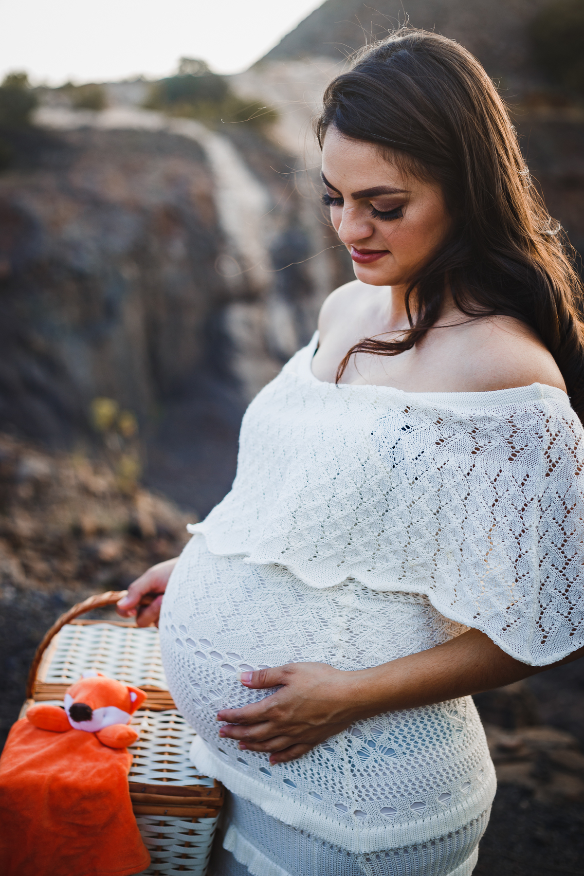 Fotografia de Gestante. Ensaio da Natália, em Araraquara São Paulo, na Pedreira. Pregnant Photography Photo. 