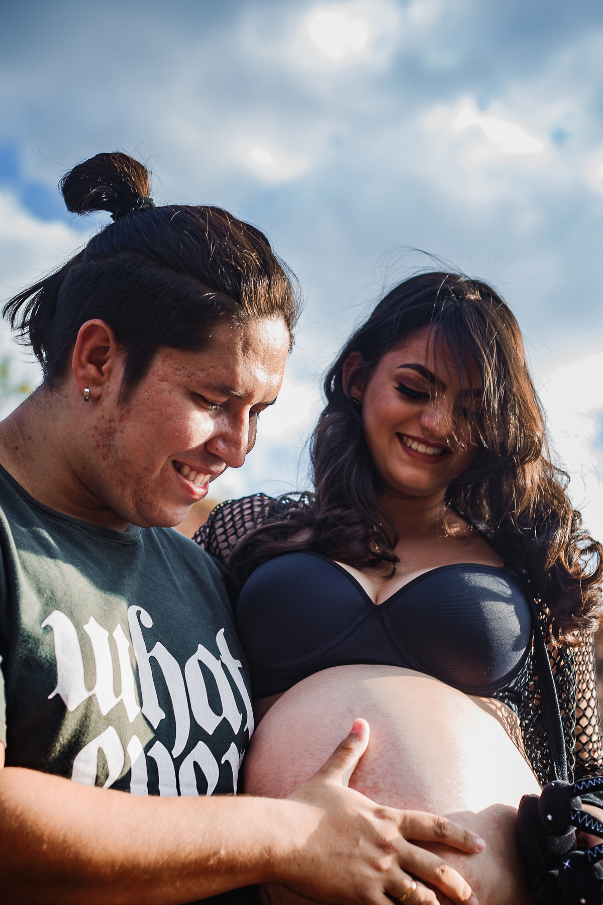 Fotografia de Gestante. Ensaio da Natália, em Araraquara São Paulo, na Pedreira. Pregnant Photography Photo. 