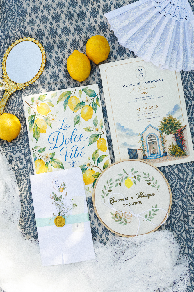 papelaria de casamento - la dolce vita - limao siciliano