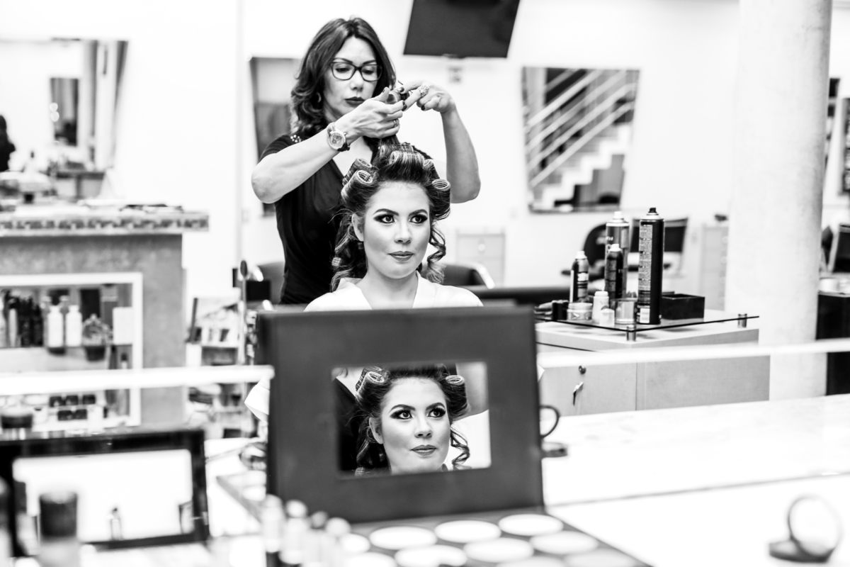 making off da noiva - noiva no salão - maquiagem da noiva