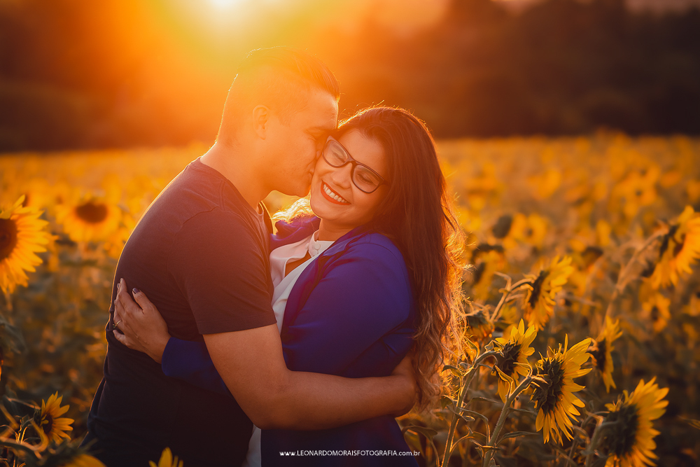 pre wedding girassol sumare - cassia e denis - foto por do sol