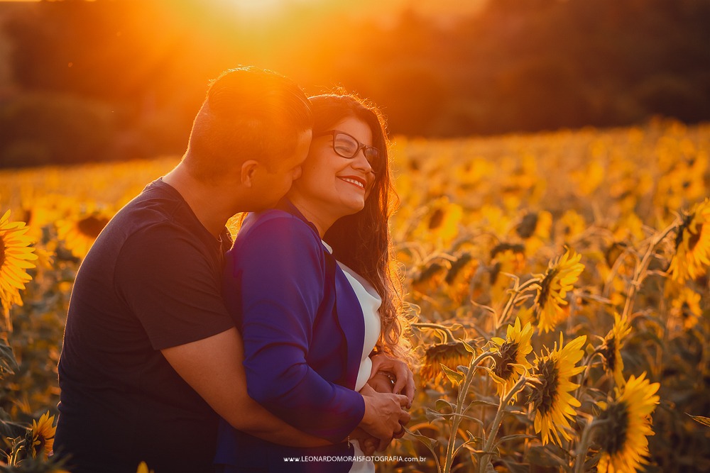 pre wedding girassol sumare - cassia e denis - foto por do sol