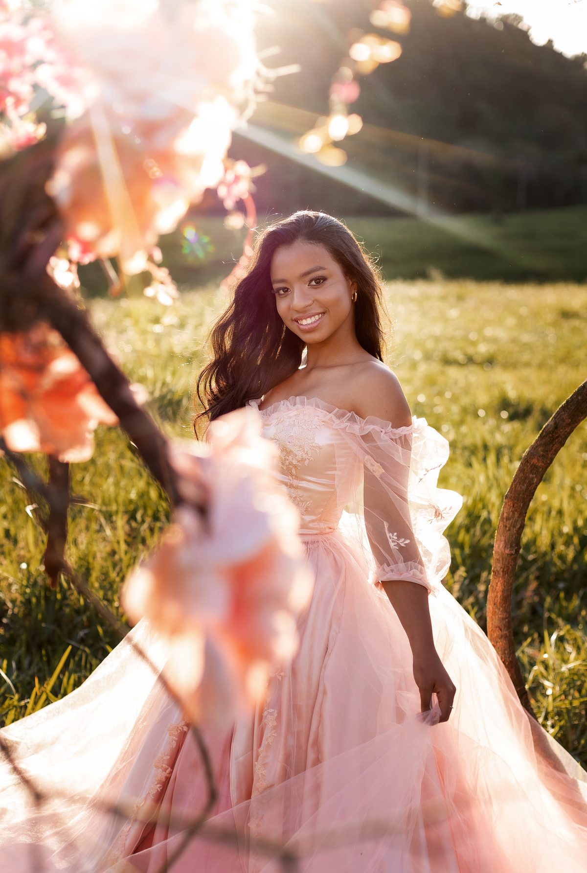 vestido roa de debutante