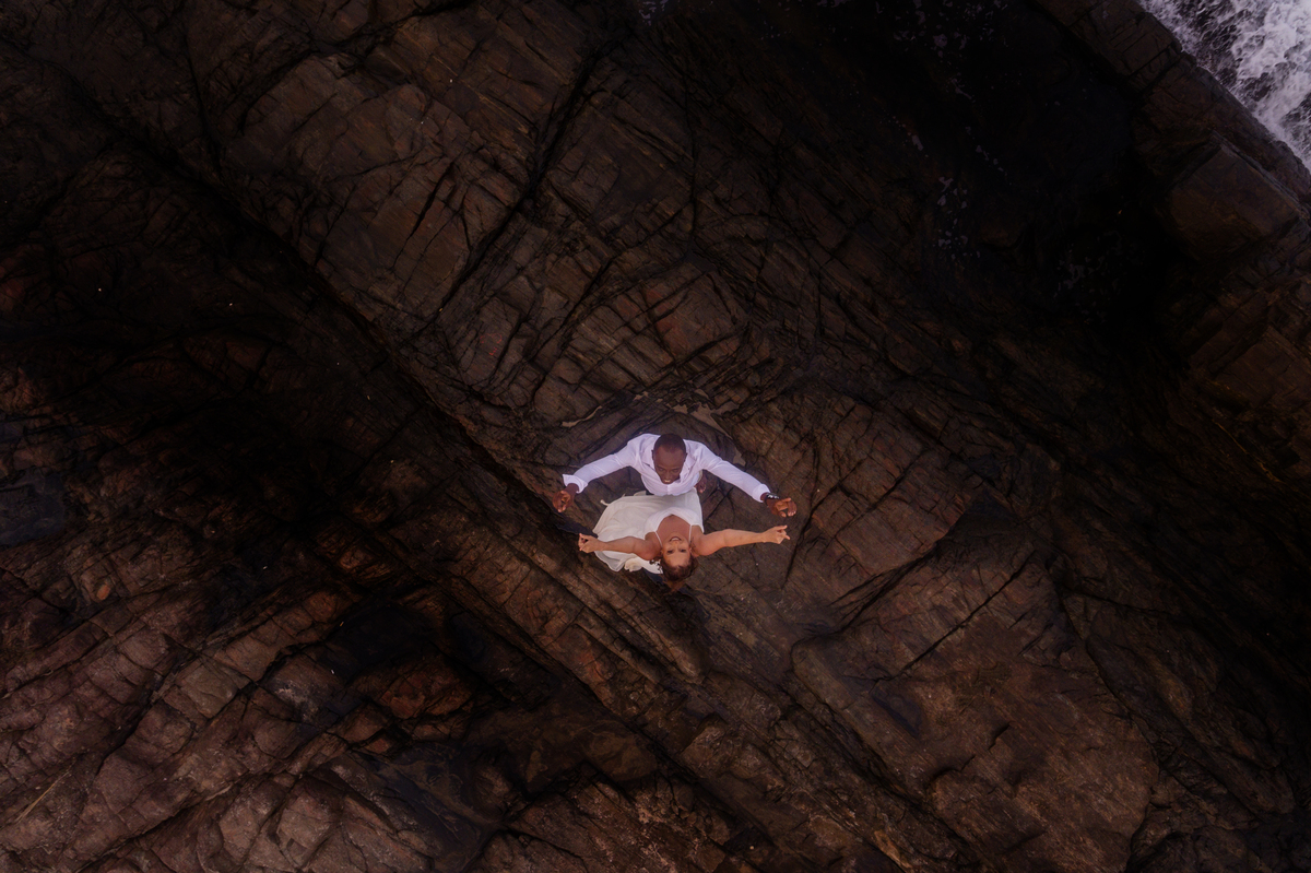 foto de drone com fotógrafos na Bahia para casamento 