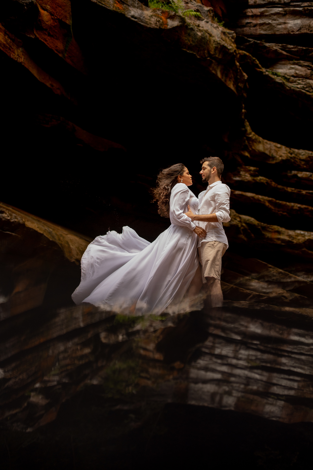 casal evangélico fazendo ensaio ao ar livre  na Chapada Diamantina 