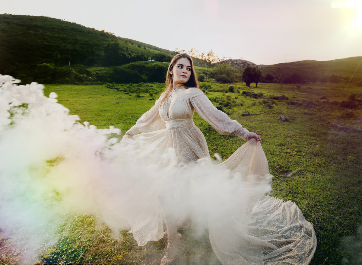 fotos com fumaça para 15 anos de debutante 