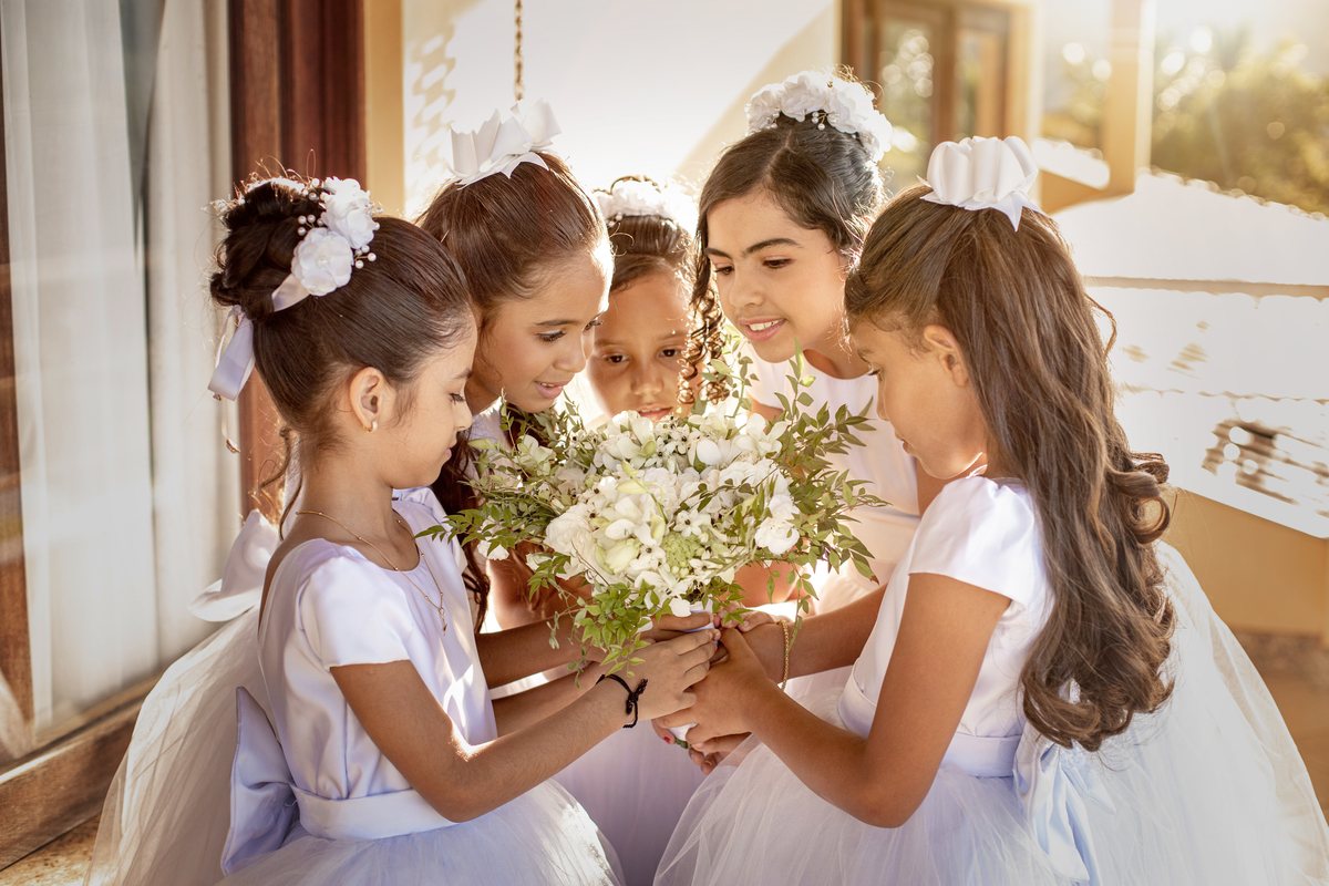 noivinha e daminhas de casamento na Bahia 
